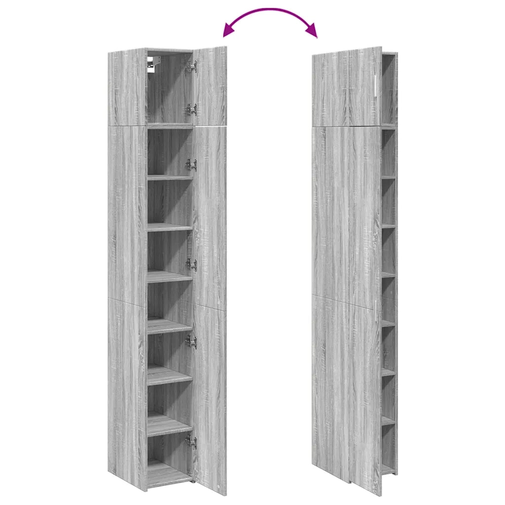 Mobile Sottile Grigio Sonoma 30x42,5x225 cm in Truciolato 3281264