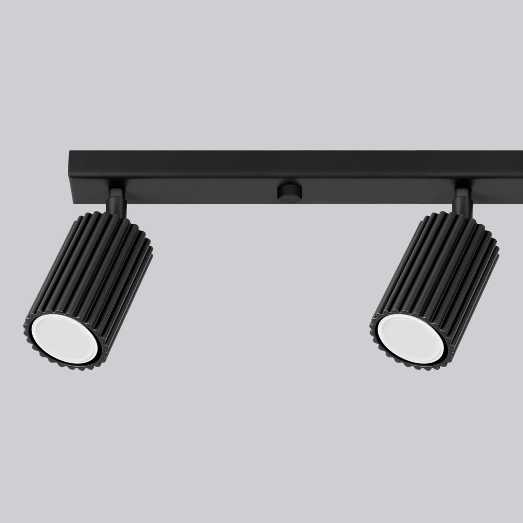 Plafoniera barra nera 81 cm 4 spot GU10 GRAVIO Pure Lume