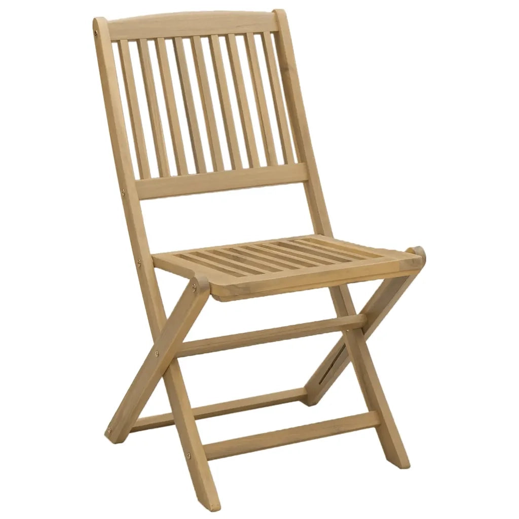 Sedie Giardino Pieghevoli 2 pz 57x48,5x90 cm Massello Acacia
