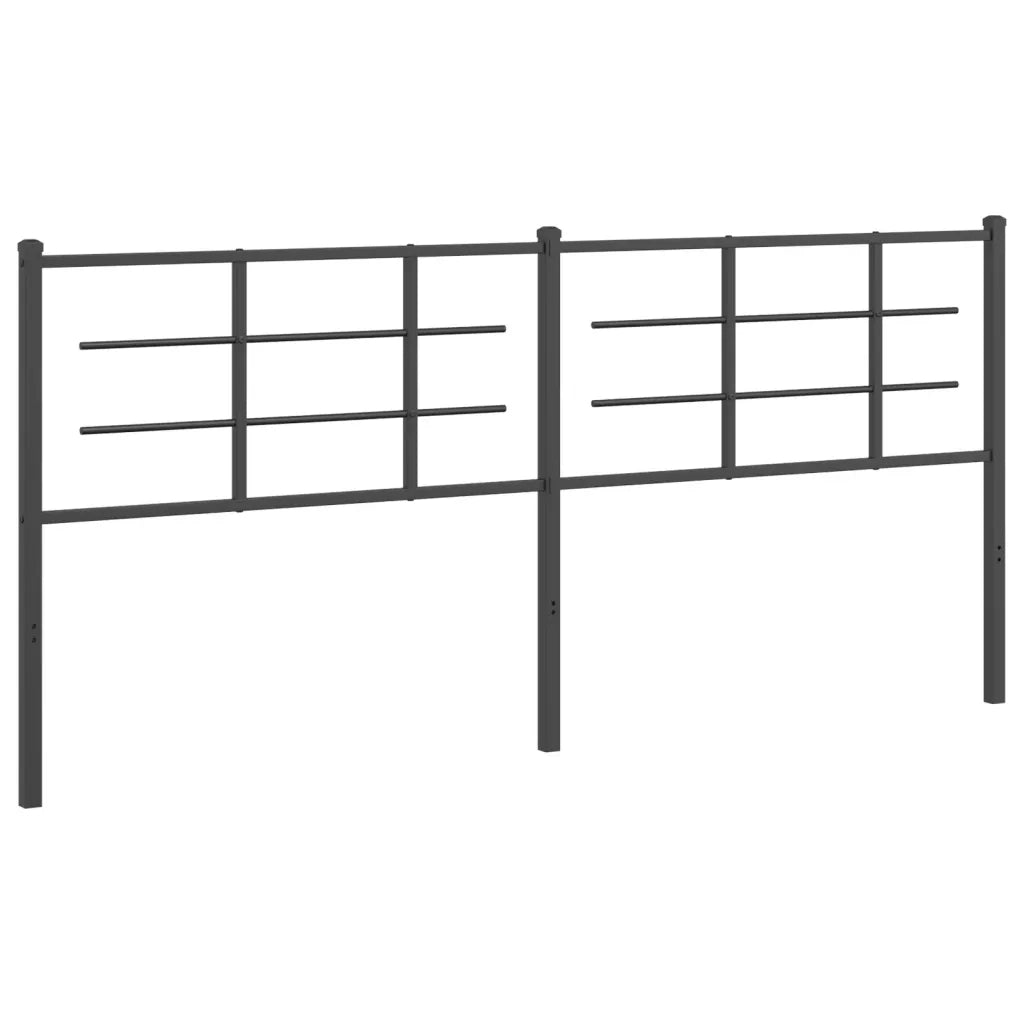 vidaXL Testiera in Metallo Nero 200 cm