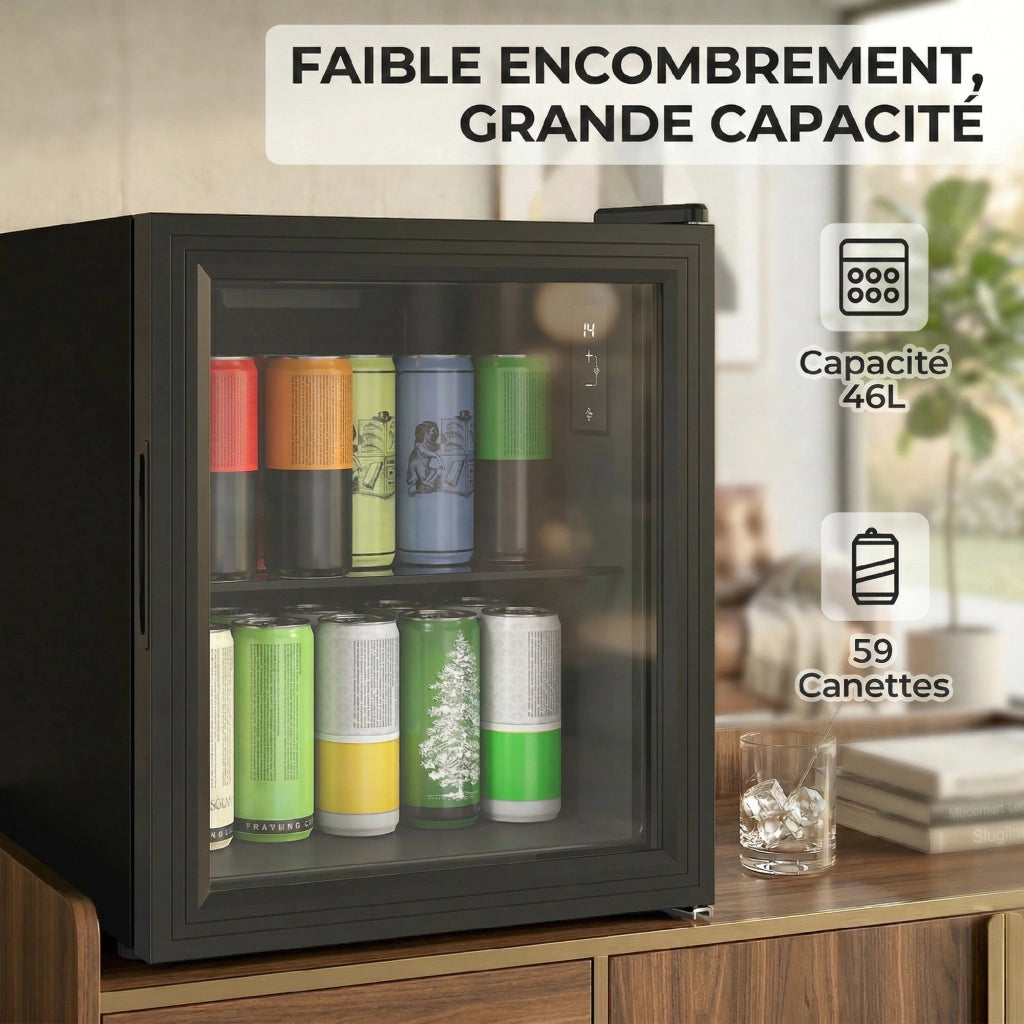 Frigo per Bevande 46L 59 Lattine ¨C zephmum ¨C Nero