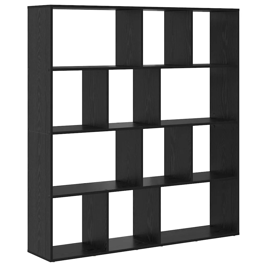 vidaXL Armadio per Libri Rovere nero 132 x 29 x 141.5 cm