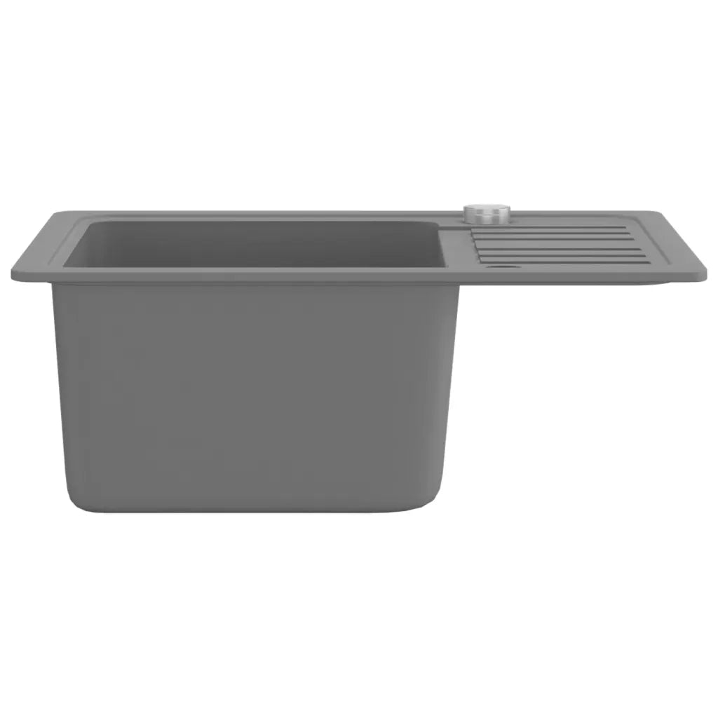 Lavello da Cucina in Granito Vasca Singola Grigio  cod mxl 46075