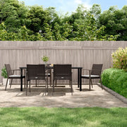 Set Pranzo da Giardino 7 pz con Cuscini in Polyrattan e Acciaio 3186997