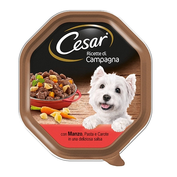 CESAR VASCHETTA CON MANZO PASTA E CAROTE IN SALSA DELIZIOSA 150 GR RICETTE DI CAMPAGNA