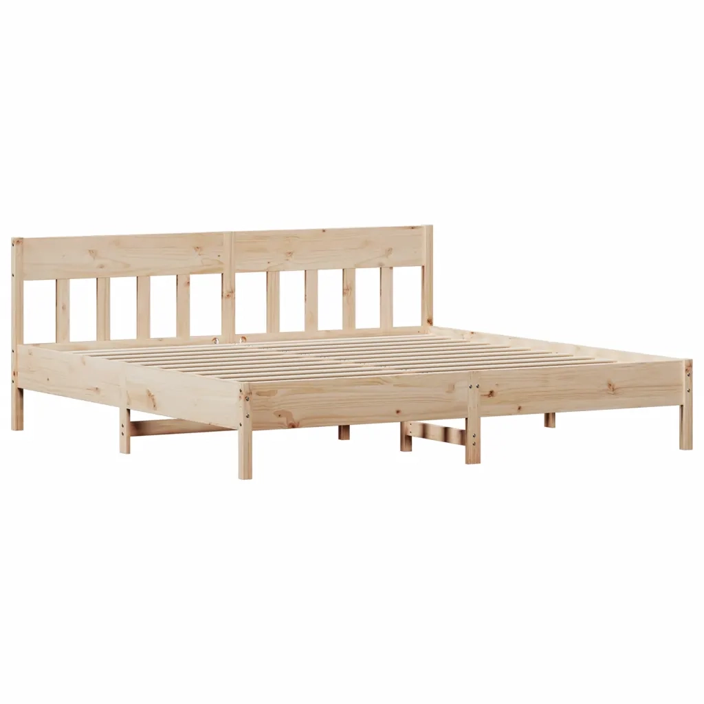Letto senza Materasso 200x200 cm in Legno Massello di Pino