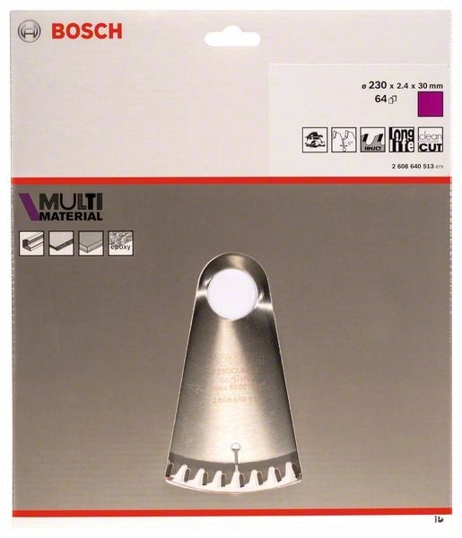 2608640513 - Lama per seghe circolari Multi Material 230 x 30 x 2,4 mm- 64