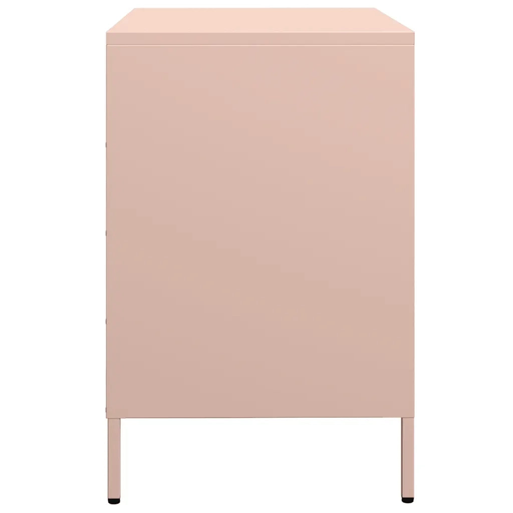 vidaXL Credenza Rosa 68x39x58,5 cm in Acciaio Laminato a Freddo