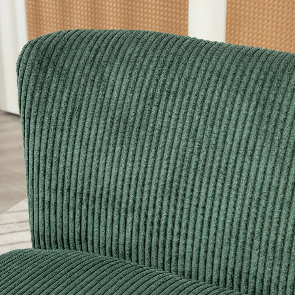 Divano 2 posti imbottito in tessuto similvelluto ¨C Minimal ¨C Verde 117x56,5x77 cm