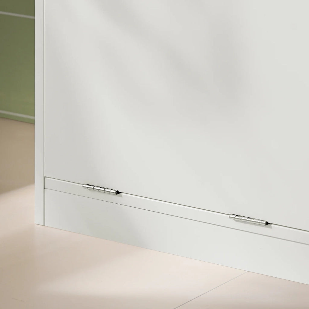 Mobile lavanderia con sacchi Portabiancheria pieghevoli Cesto portabiancheria Mobile da bagno, Bianco 71x33x85cm BZR79-W