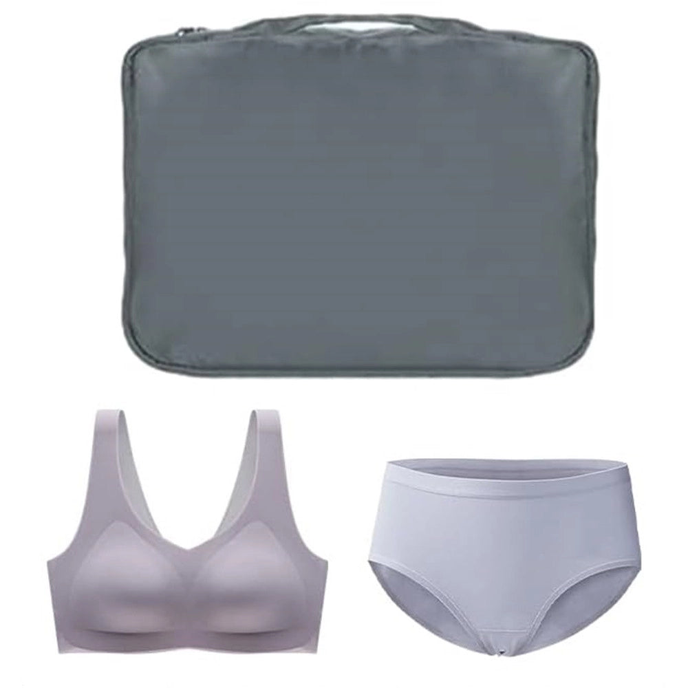 Trade Shop - Organizer Viaggio Organizza Valigia Bagagli Borsa Per Intimo 26x15x9cm Grigia 87717 -
