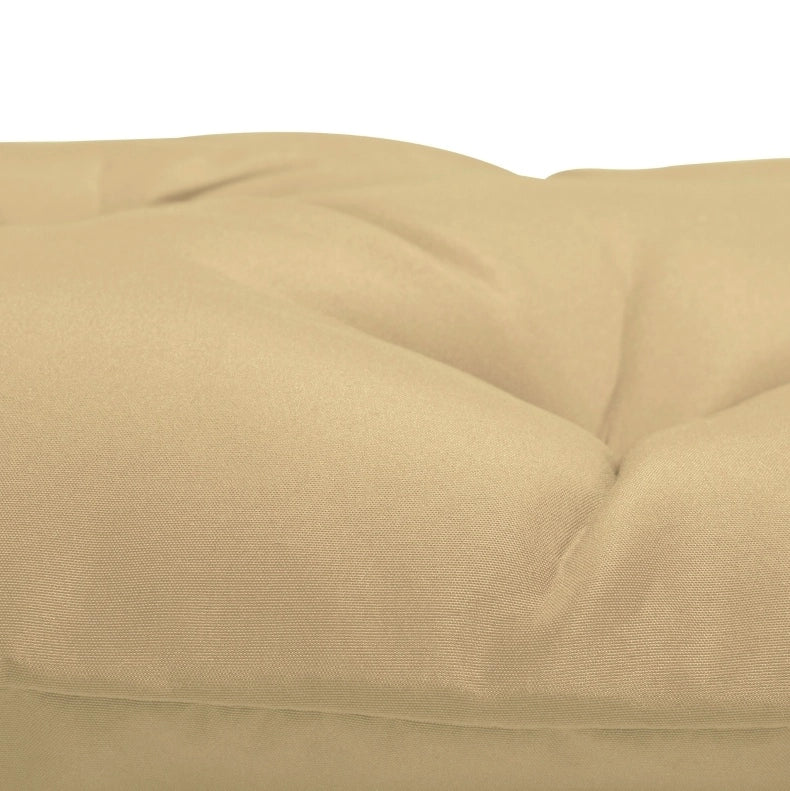 Cuscini per sedia 98x50x8 cm con fissaggio a lacci; imbottitura morbida in poliestere khaki
