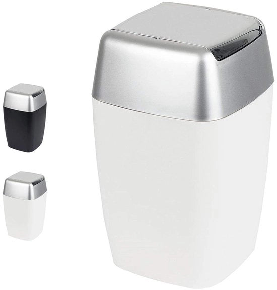 Emme retro con coperchio 7 litri (diametro x altezza): 20 x 33 cm bianco
