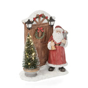 Decorazione Natalizia Luminosa con Babbo Natale Scenario Led