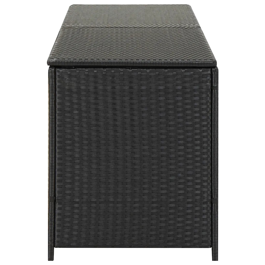 Baule da Giardino in Polyrattan 200x50x60 cm Nero CFW8499067