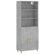 Buffet credenza cassettiera armadio mobile contenitore organizer cucina soggiorno salotto alto 69,5 x 34 x 180 cm legno ingegnerizzato grigio 02_0034504
