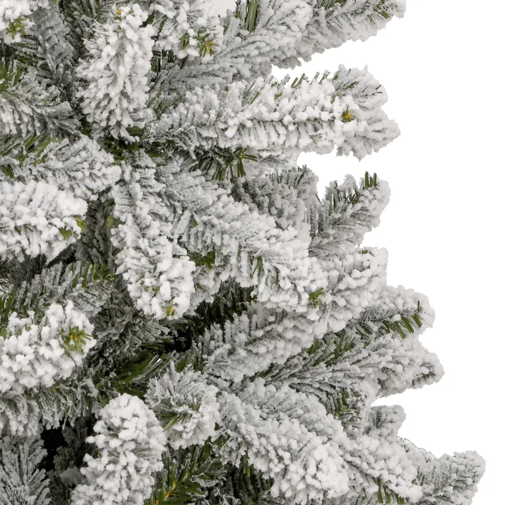 Albero Natale Artificiale Incernierato con Neve Fioccata-Albero Natalizio 210 cm 266188