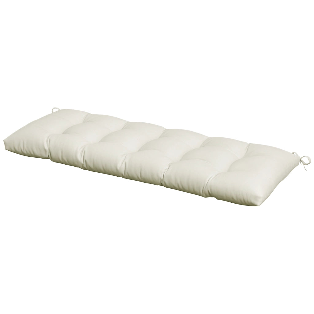 Cuscino per Panchina da Giardino o Dondolo ¨C zephmum ¨C Crema 128x48x8 cm
