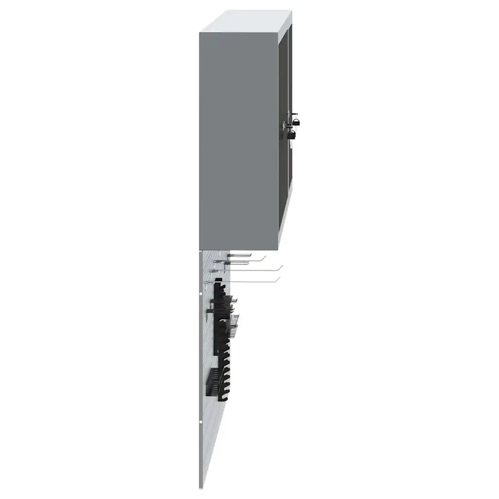 Set di armadi per attrezzi con lo scaffale 5 pcs Nero 3321400