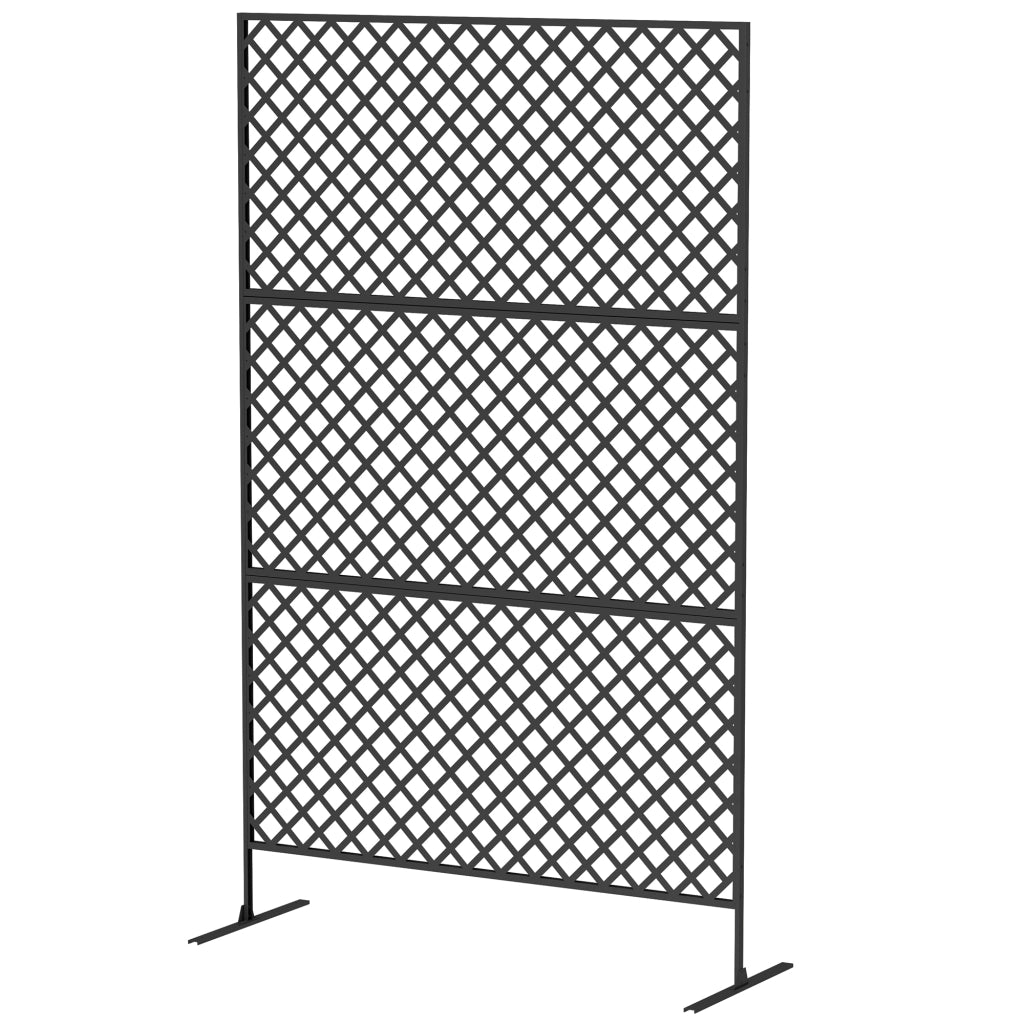 Pannello divisorio da giardino ¨C Xylo ¨C metallo nero per terrazza e patio