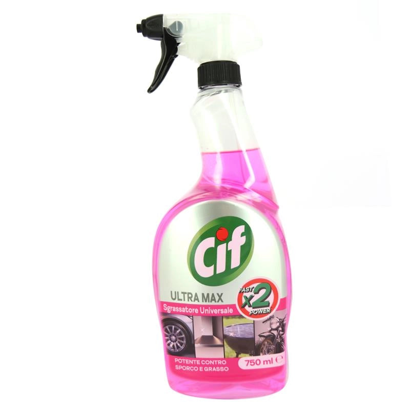 CIF SPRAY ULTRA MAX SGRASSATORE UNIVERSALE ROSA FAST X2 POWER 750ML