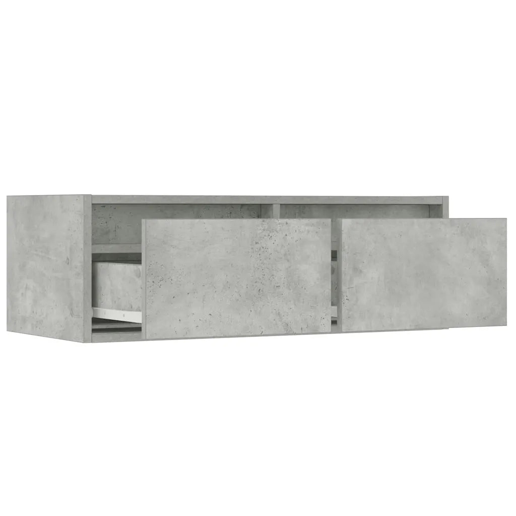 Mobile Porta TV con Luci LED Grigio Cemento 75x35,5x25 cm