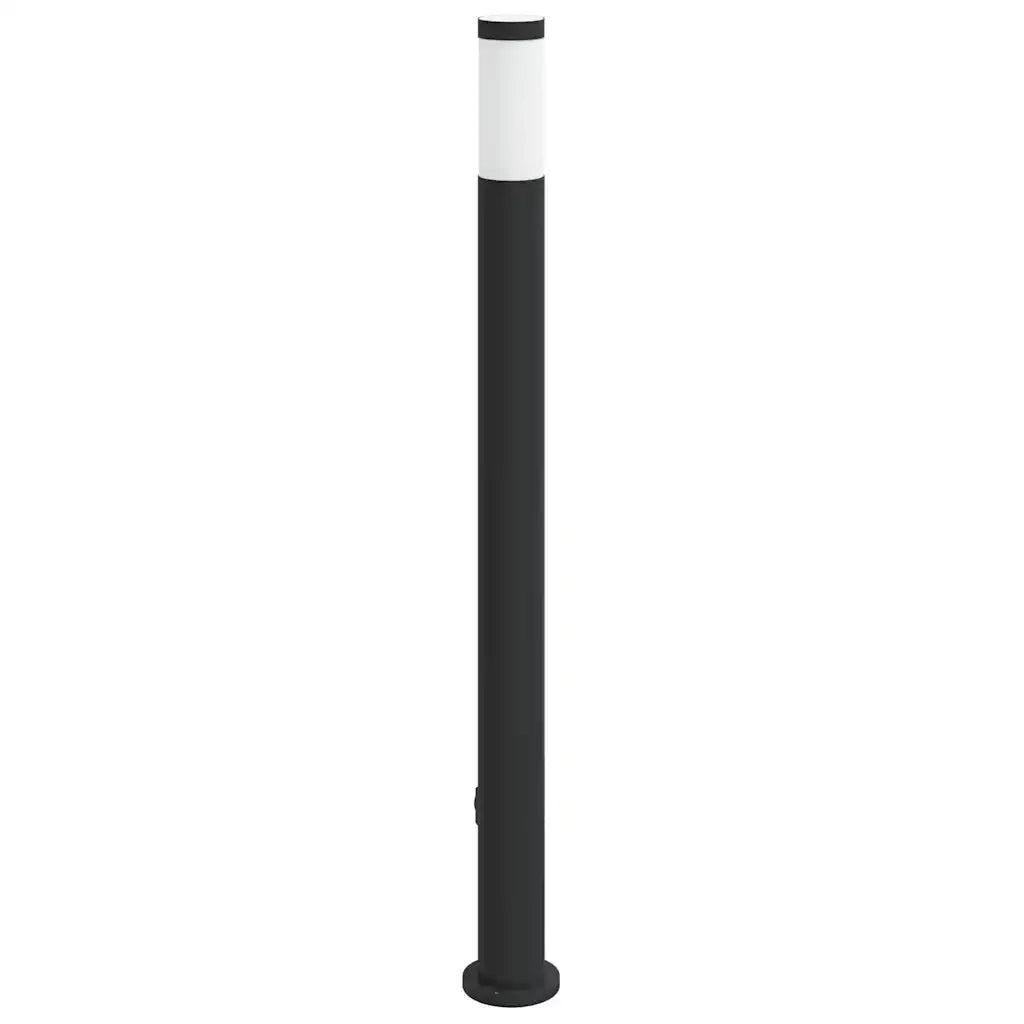 Lampada a paletto con sensore e presa 110 cm Acciaio Inox IP44 4006045