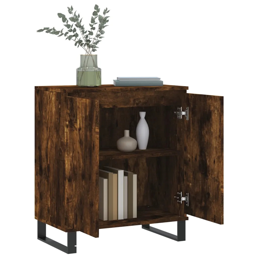 Credenza Rovere Fumo 60x35x70 cm in Legno Multistrato 827169