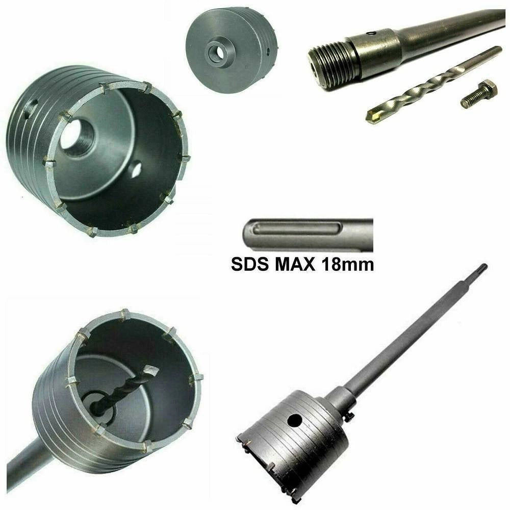 Trade Shop - Fresa A Tazza 30 Mm Carotatrice Con Asta Sds Max 100 Cm Calcestruzzo Cemento -