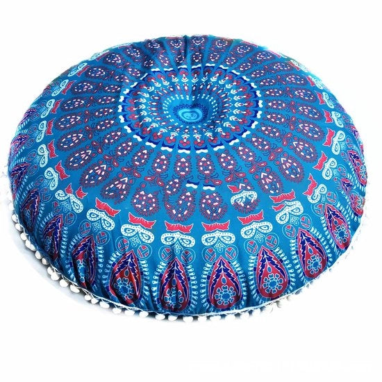 Copri cuscino 80 cm - Copri cuscino rotondo - Copri vetrina per pavimento - Copri cuscino in cotone - Decorazione di comfort per la casa - Protezione affidabile - Copri cuscino per pavimento