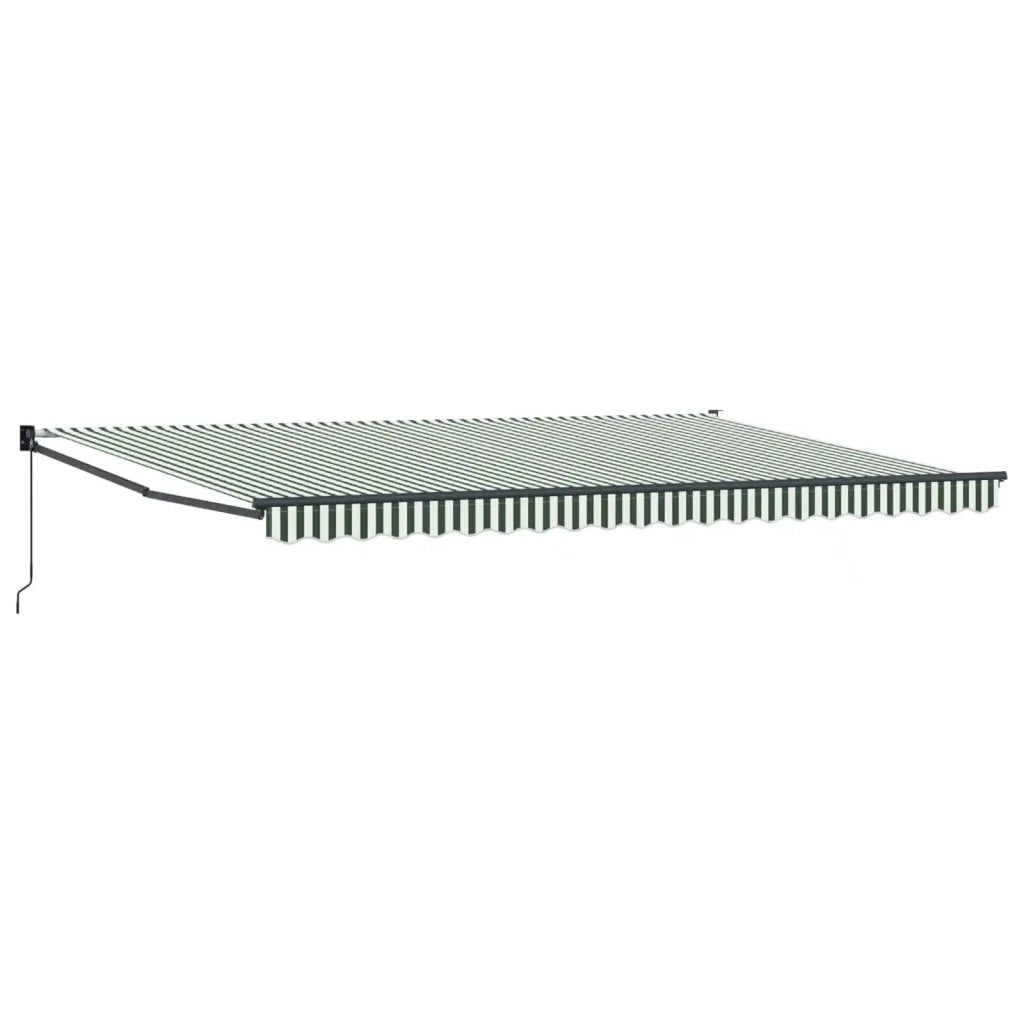 Tenda retrattile-Tenda parasole per balcone Verde 500 ¡Á 300 cm 100% Poliestere e Alluminio