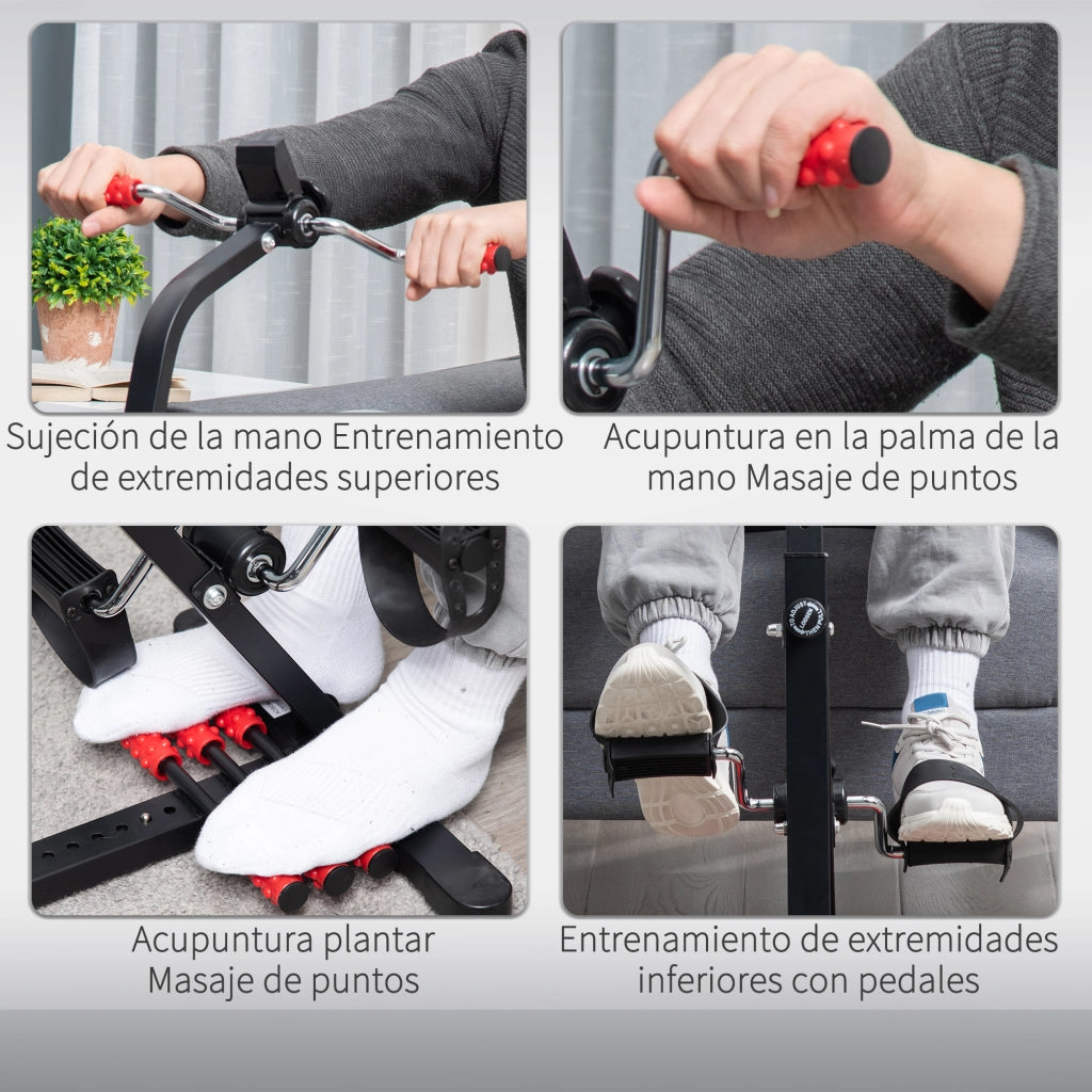 Pedaliera per Esercizi Gambe Braccia Regolabile ¨C Zephmum ¨C 75-97 cm LCD Massaggio
