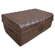 Valigia artigianale in metallo, 67x37x25h cm