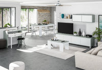 kit tavolo caffè elevabile 50x100x45/56h bianco/cemento cod:ferx.96402