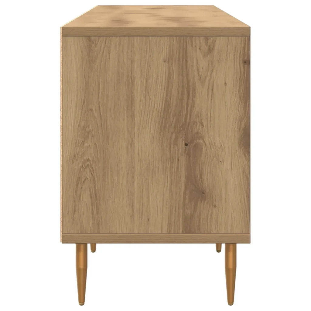 Mobile porta TV in rovere massello realizzato a mano con ampio vano contenitore 150 x 30 x 44 cm stile moderno legno di rovere composito 02_0051067