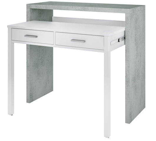 kit scrivania estensibile 99x36x88h bianco cemento cod:ferx.96403
