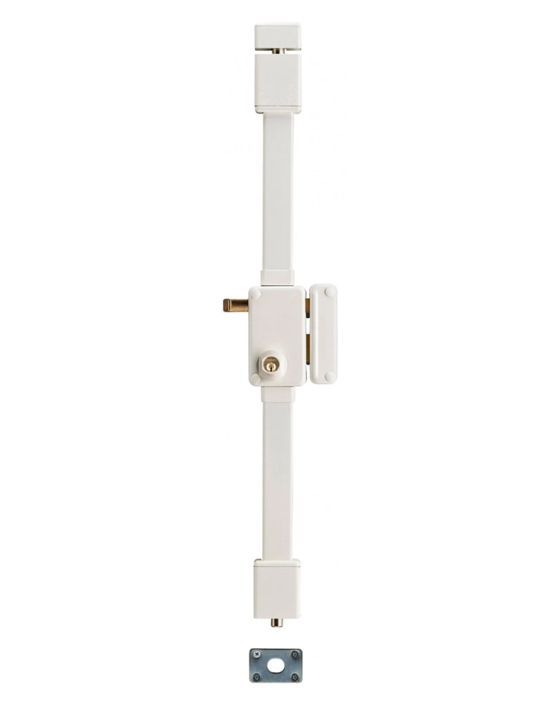 Serratura BELUGA bianca HG5 con tirante 75 x 130 mm, destra, 4 chiavi – THIRARD