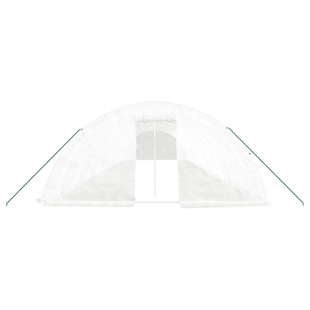 Serra con Telaio in Acciaio Bianco 90 mÂ² 18x5x2,3 m