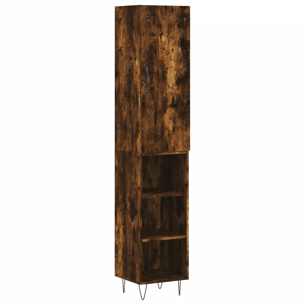 Credenza Rovere Fumo 34,5x34x180 cm in Legno Multistrato 3199014