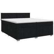 Letto box spring con materasso Nero 200 x 200 cm Tessuto 3451299