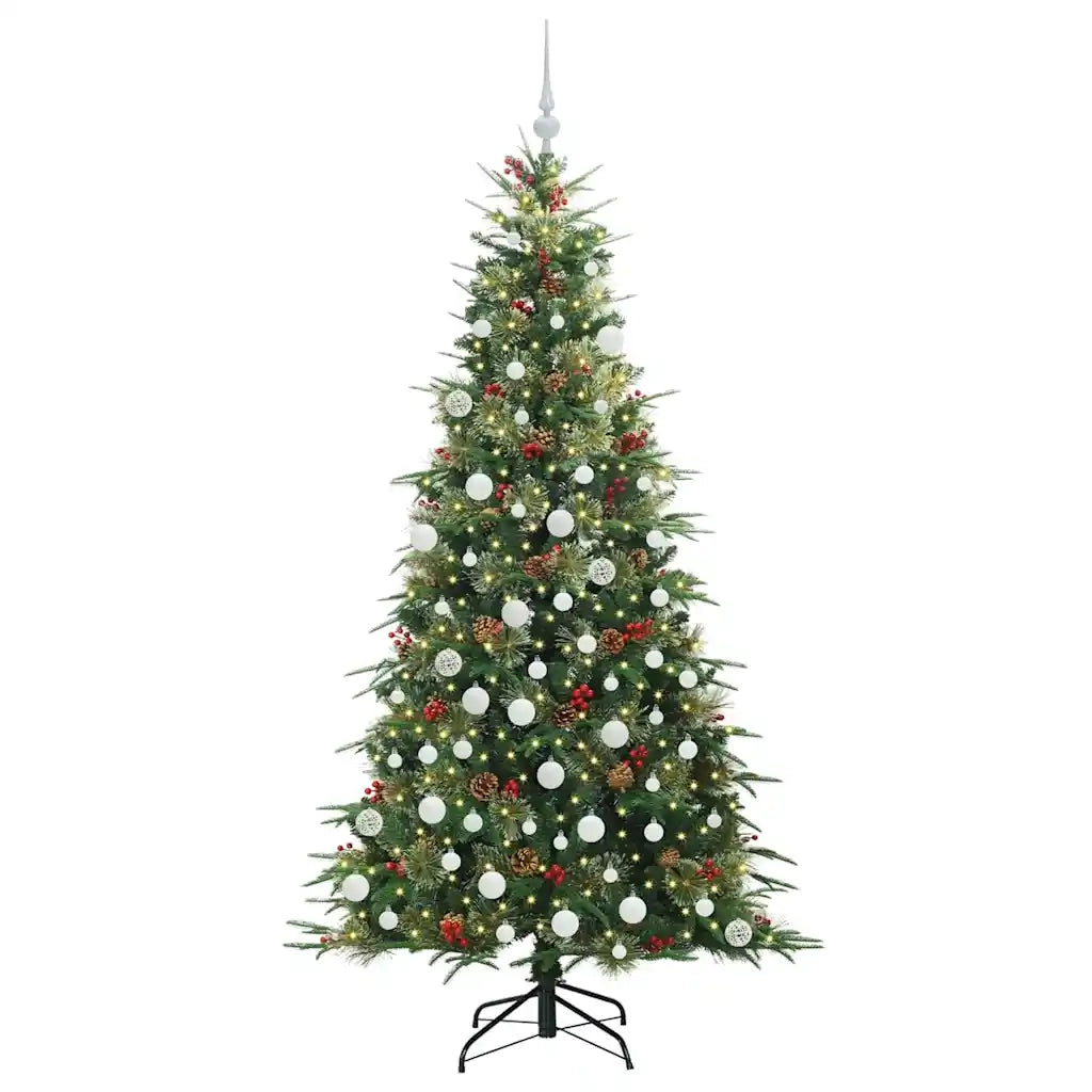 Albero di Natale | Decorazioni natalizie Artificiale con Rami Pieghevoli Verde 180 cm