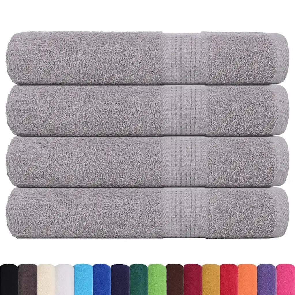 Asciugamani per sauna FROGN 4 pz | Teli per bagno Grigio 80x200 cm 360 g/m2