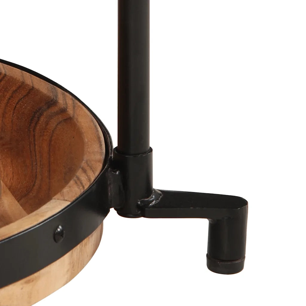 Tavolino Ã˜55x60 cm in Legno Massello di Acacia