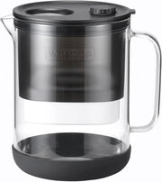 Filtro acqua in vetro - filtro acqua - riduce cloro e metalli pesanti - 1,5 l - vetro - bianco