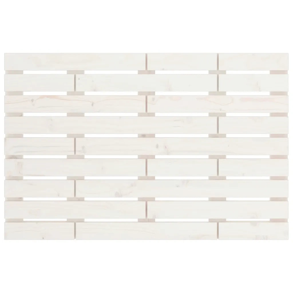Testiera da Parete Bianca 96x3x63 cm in Legno Massello di Pino