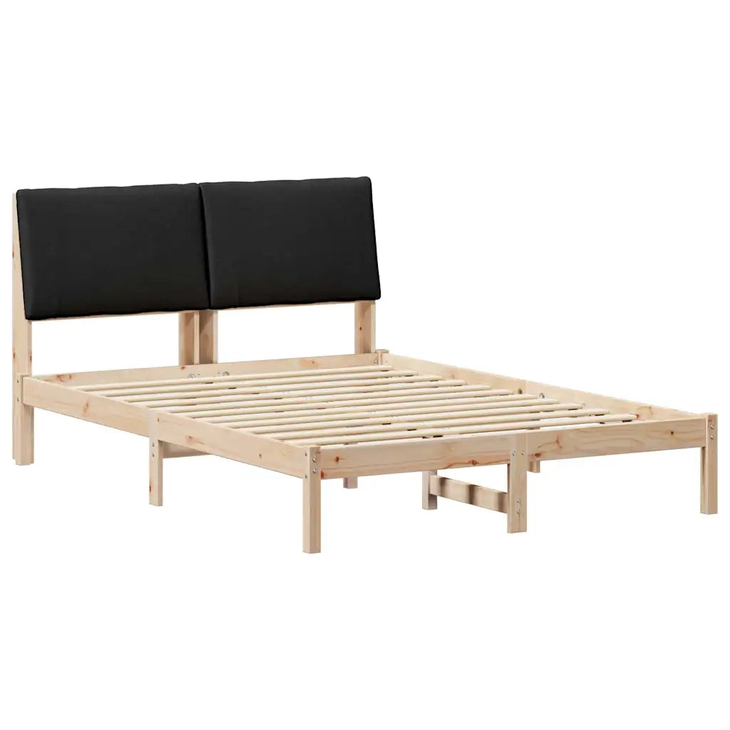 Struttura del Letto con testiera Marrone e nero 150 x 200 cm 3394375