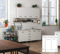 kit cucina base 2 ante 80x50xh85 cm bianco cod:ferx.96423