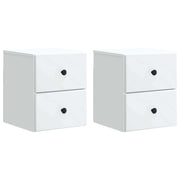 Mobiletto da notte a muro 2 pcs Bianco 34,5 x 33 x 40 cm