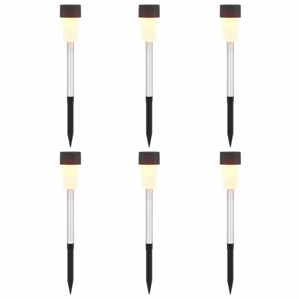 Luci solari da esterno con picchetto 6 pcs Bianco caldo 29,5 cm 42042709