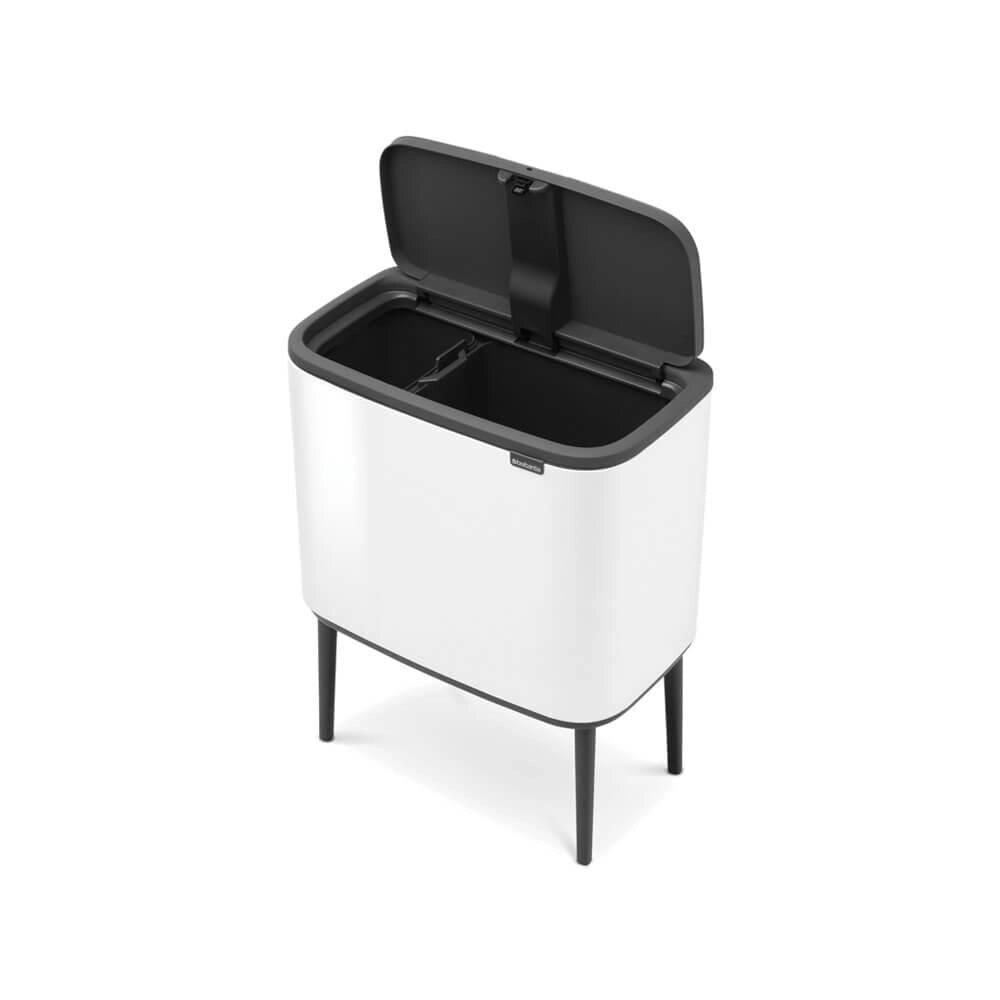 Brabantia 313547 Bo Touch Bin Pattumiera 34 L con 2 Secchi Interni Rimovibili colore Bianco